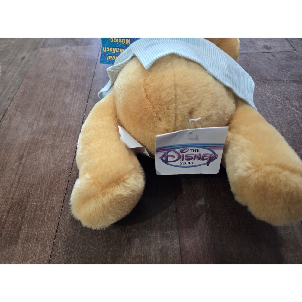 New Vintage Disney Winnie The Pooh Windup Sleeping Pooh Bear Plush Stuffed WORKS - Picture 4 of 7